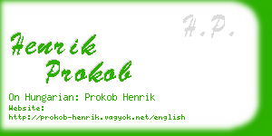 henrik prokob business card
